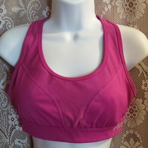 Fila Sports Women's Size L Running Jogging Sport Bra top Hot pink Built‎ in Bra